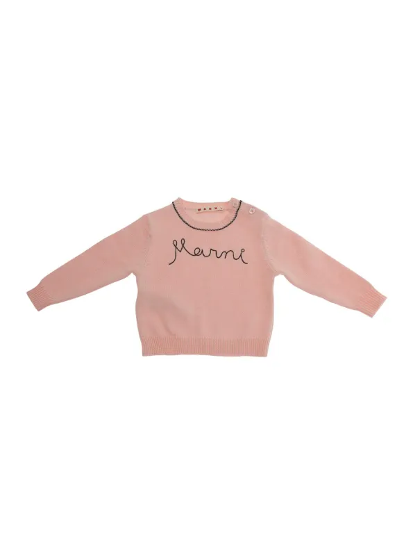 Crew Neck Sweater Pink made by Marni