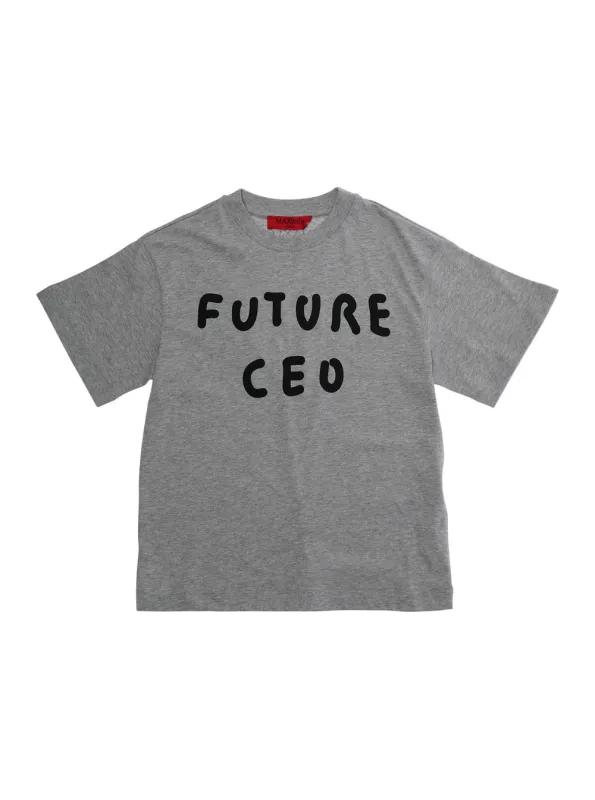 T-Shirt with Front Print Grey made by Max & Co.