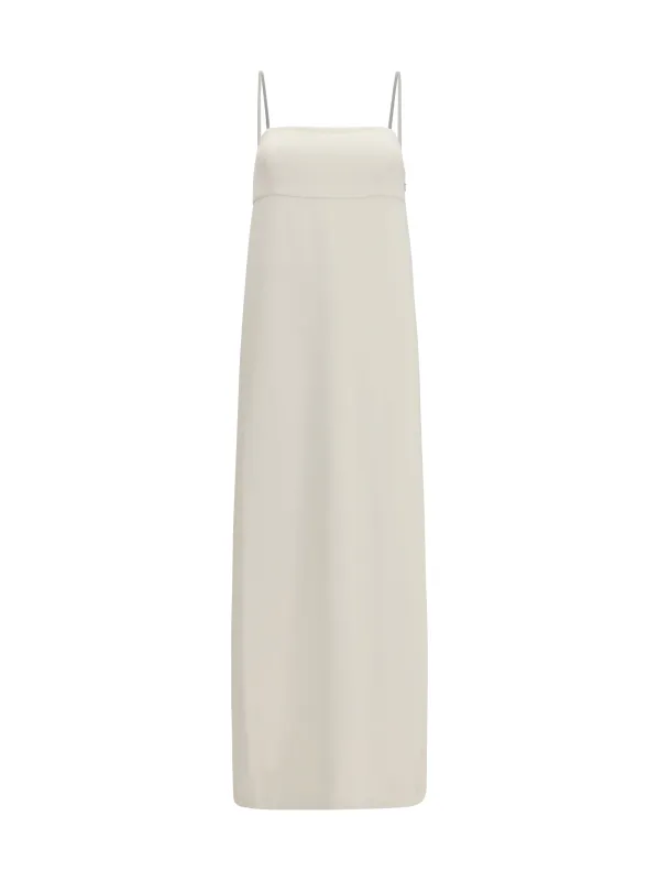 Dress Silk Maxi Pure White made by Brunello Cucinelli