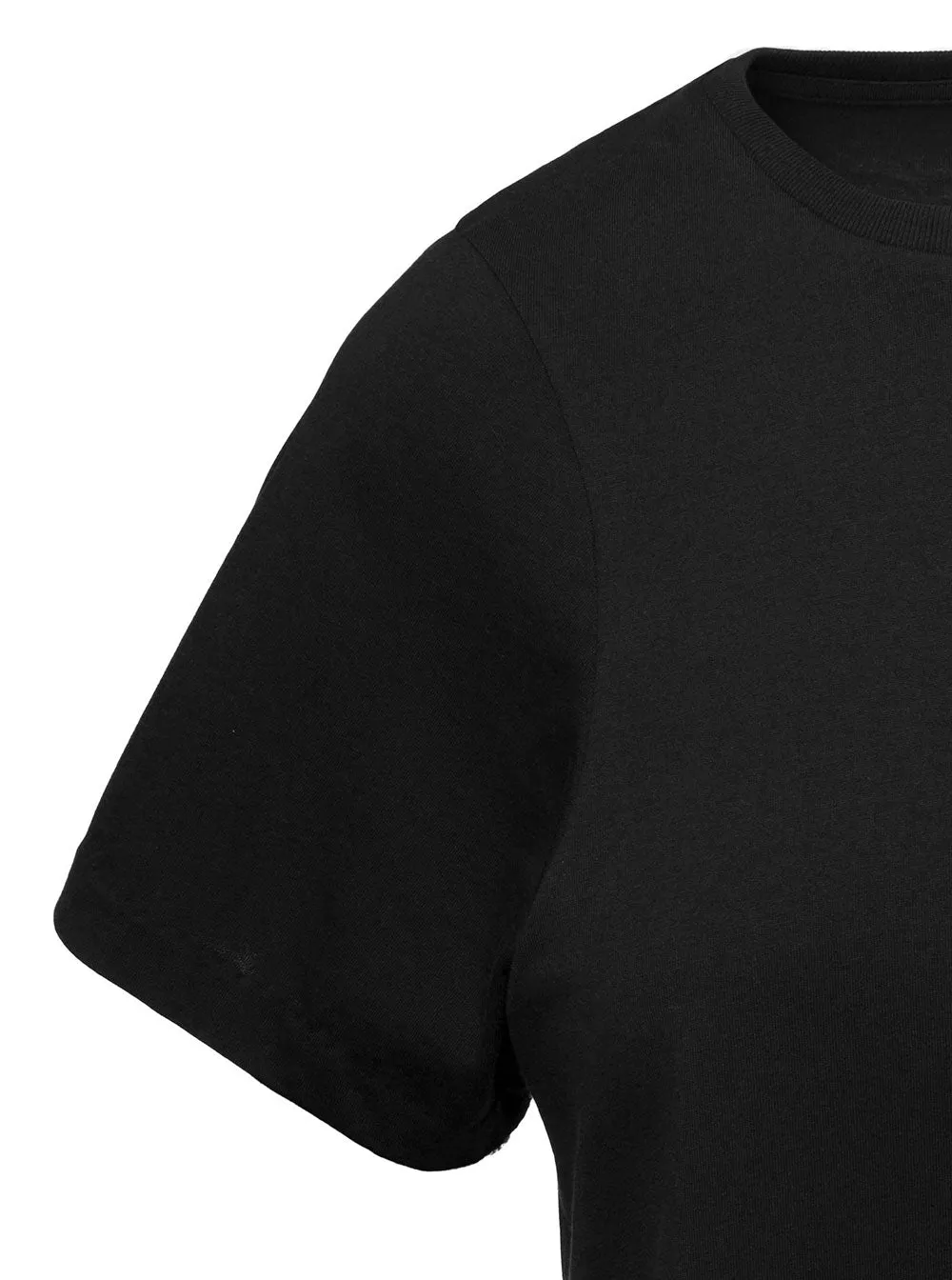 Crewneck T-Shirt in Black Cotton sold by Lord & Taylor product image thumbnail 3