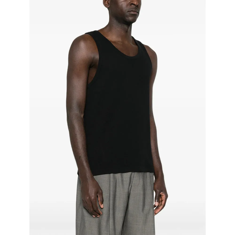 Black Ribbed Knit Sleeveless T-Shirt sold by Lord & Taylor product image thumbnail 4