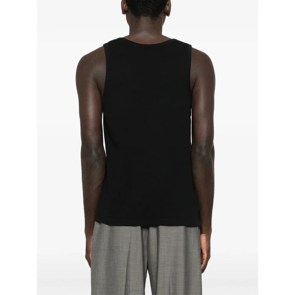 Black Ribbed Knit Sleeveless T-Shirt sold by Lord & Taylor product image thumbnail 5