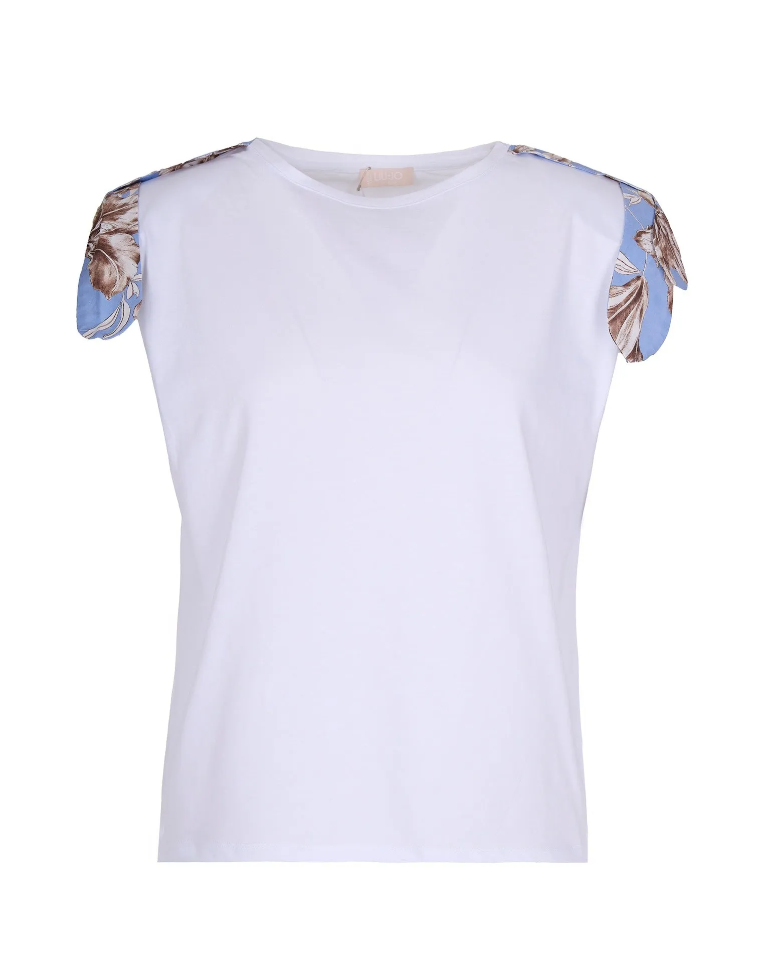 T-shirt with Floral Inserts White sold by Lord & Taylor