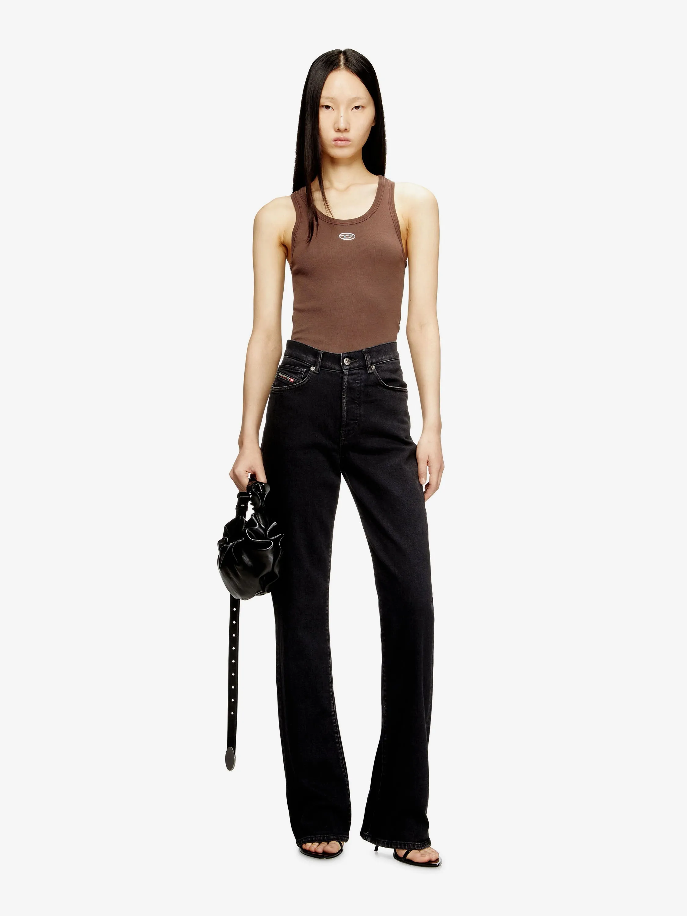 Ribbed Tank Top with Oval D Logo — Brown sold by Lord & Taylor product image thumbnail 2