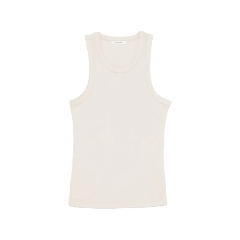 Sleeveless Ribbed Top Neutrals made by Entire Studios