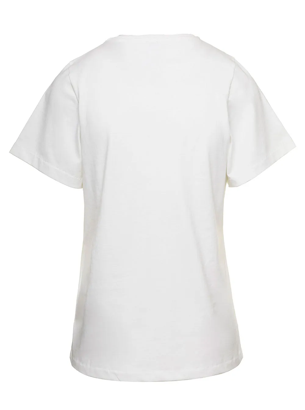 Crewneck T-Shirt in White Cotton sold by Lord & Taylor