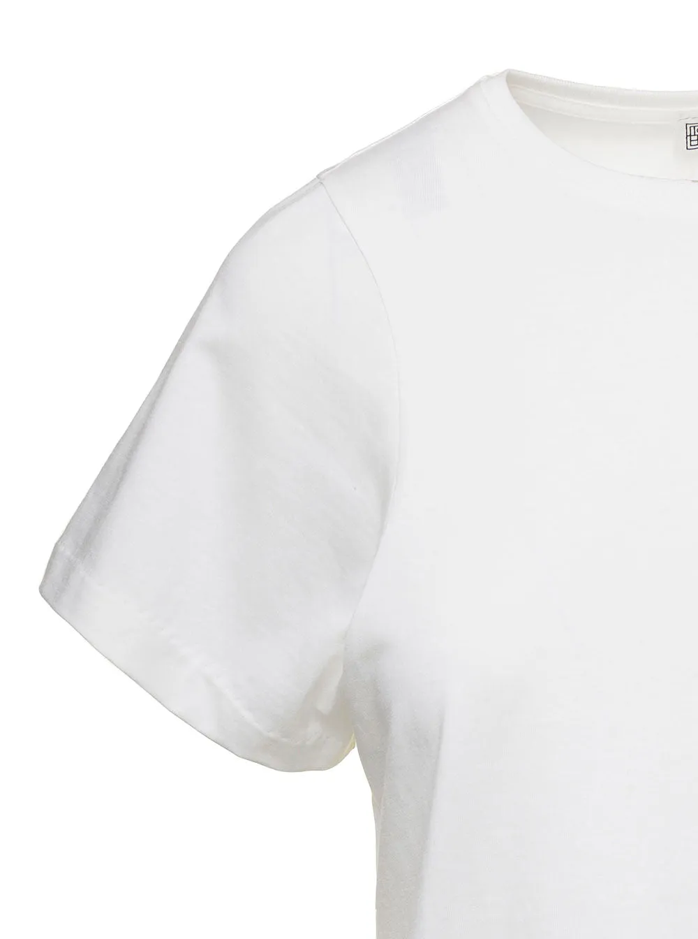Crewneck T-Shirt in White Cotton sold by Lord & Taylor product image thumbnail 2