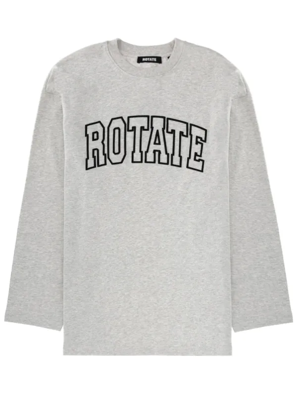 Logo T-Shirt in Grey made by ROTATE Birger Christensen