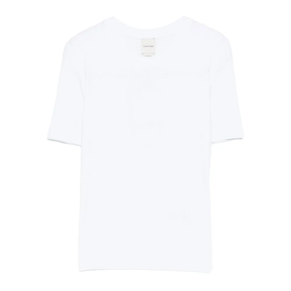 White Round Neck T-shirt sold by Lord & Taylor