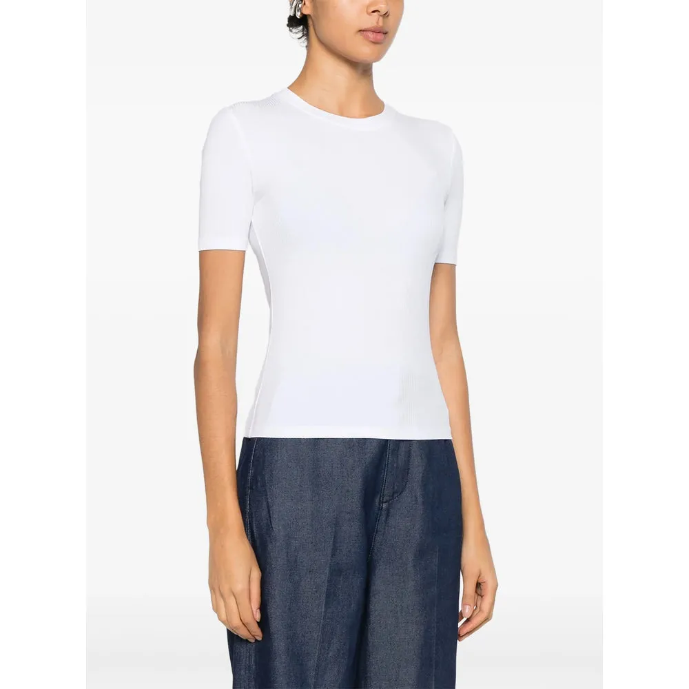 White Round Neck T-shirt sold by Lord & Taylor product image thumbnail 5