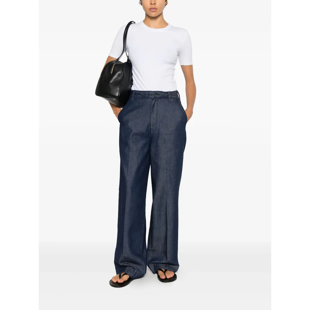 White Round Neck T-shirt sold by Lord & Taylor product image thumbnail 2