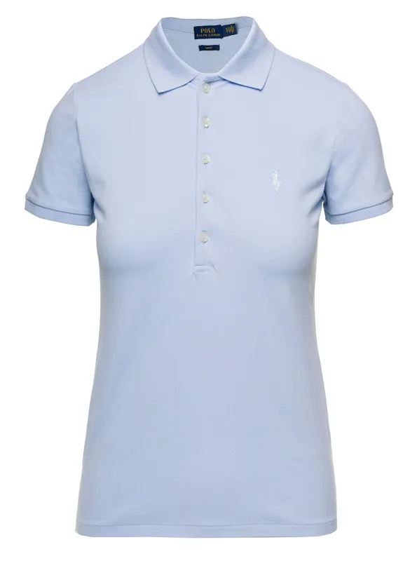 Polo Shirt Slim Fit Light Blue made by Polo by Ralph Lauren