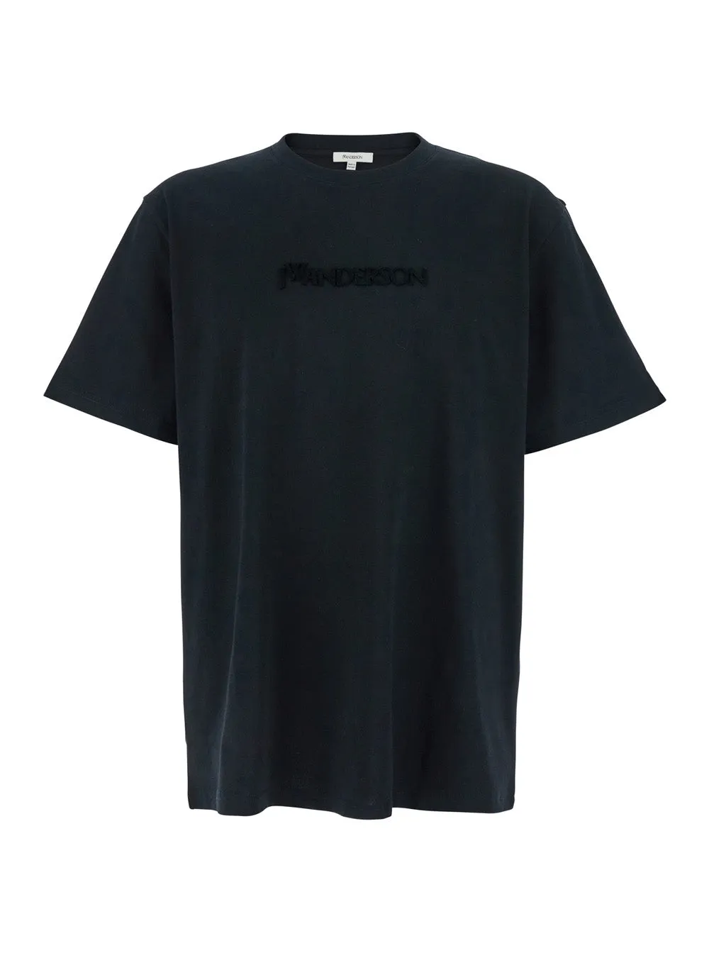 Black Crewneck T-Shirt with Logo Embroidery sold by Lord & Taylor