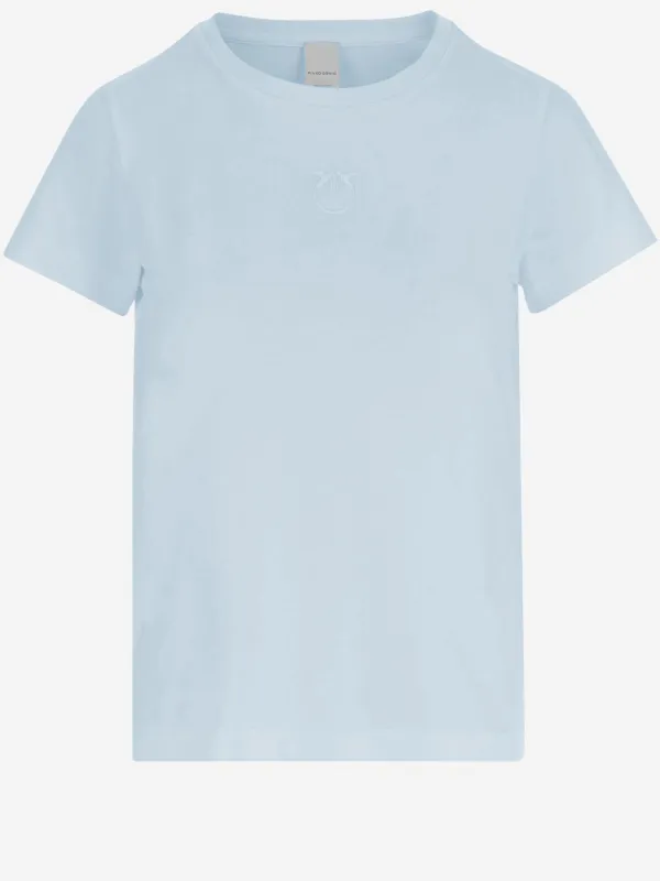 Cotton T-shirt with Logo made by Pinko