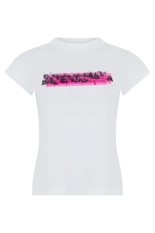 Short-sleeved Cotton T-shirt White made by Balenciaga