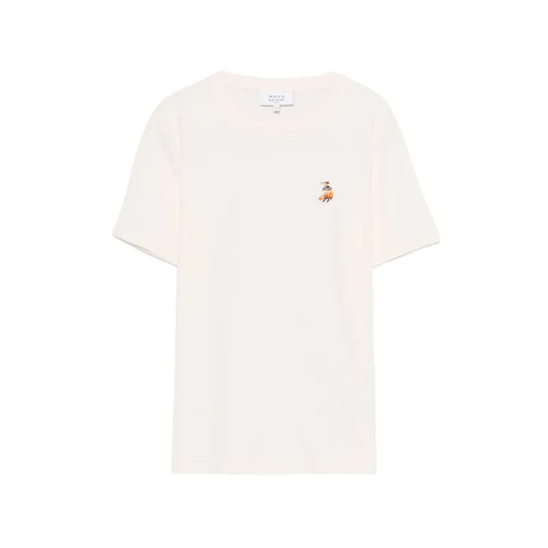 T-Shirt with Embroidered Detail made by MAISON KITSUNE