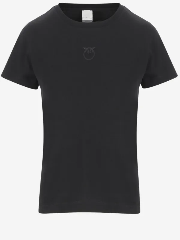 Cotton T-shirt Black made by Pinko