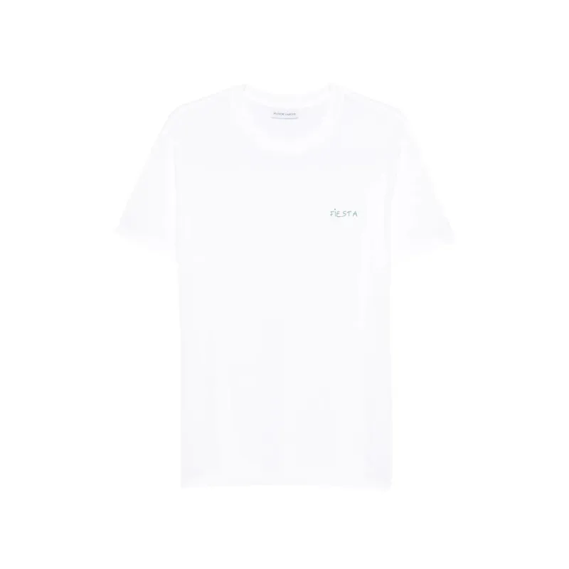Embroidered Detail Crew Neck T-Shirt made by Maison Labiche