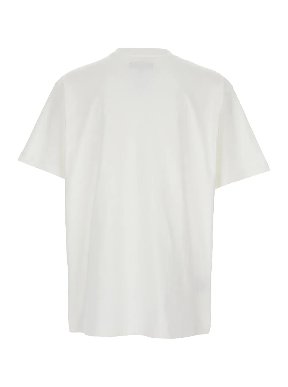 White Crewneck T-Shirt with Dropped Shoulders sold by Lord & Taylor product image thumbnail 2