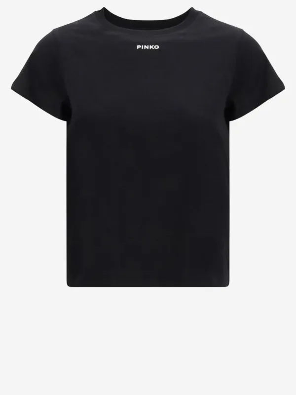 Cotton T-shirt with Logo made by Pinko