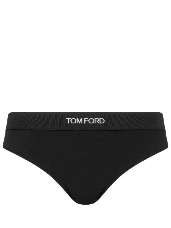 Logo Thong in Black made by Tom Ford