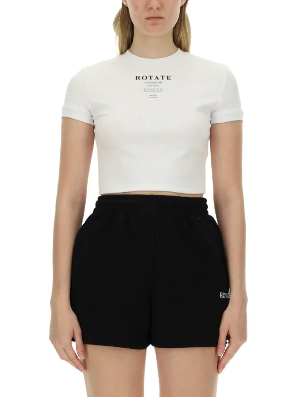 Logo T-Shirt in White made by ROTATE Birger Christensen