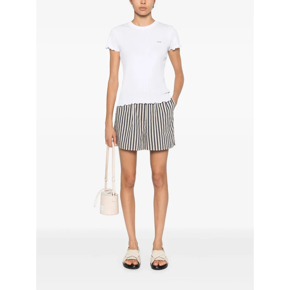 Ribbed Crew-Neck T-shirt White sold by Lord & Taylor product image thumbnail 3