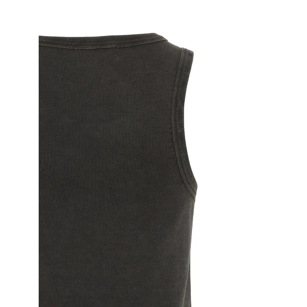 Ribbed Tank Top Black Cotton sold by Lord & Taylor product image thumbnail 3