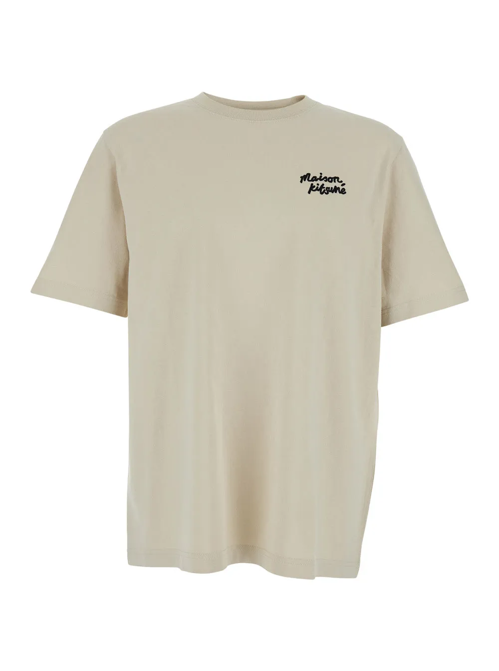 Crew-neck T-shirt, Beige Cotton sold by Lord & Taylor