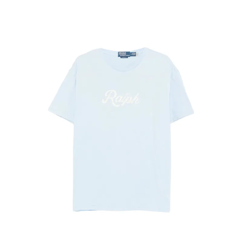 Light Blue Crew Neck T-Shirt made by Ralph Lauren