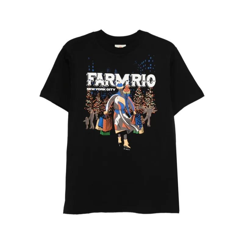Graphic Print Crew Neck T-Shirt made by FARM Rio