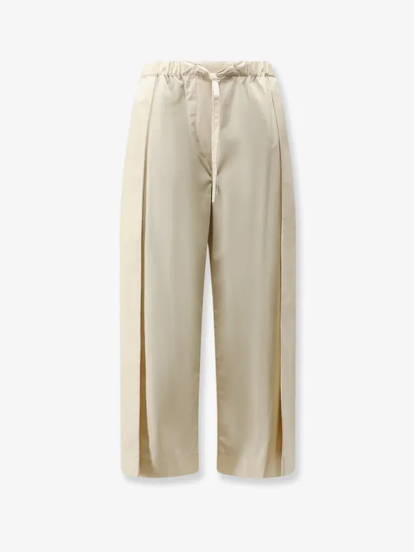Cropped Cotton Trousers Paula's Ibiza Beige made by Loewe