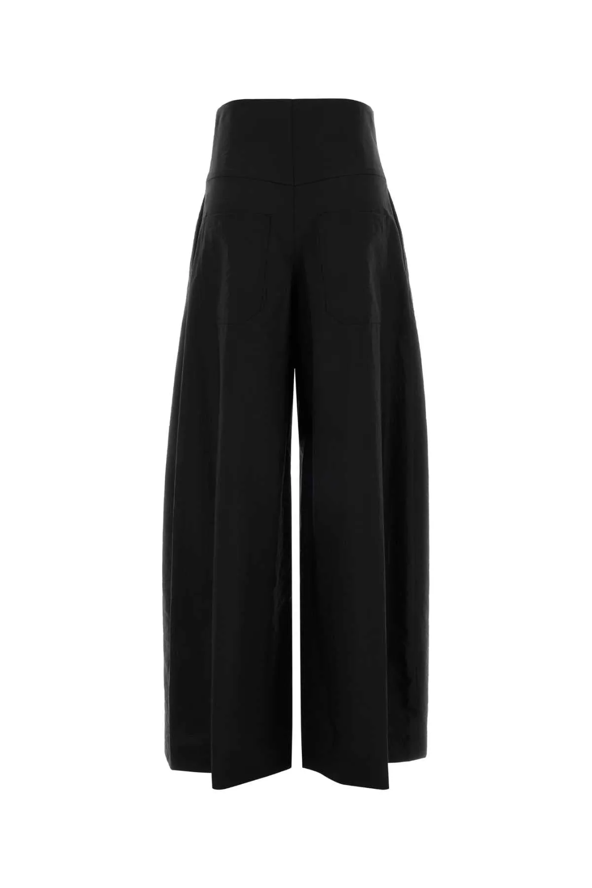 BLACK COTTON BLEND PALAZZO PANT sold by Lord & Taylor product image thumbnail 2