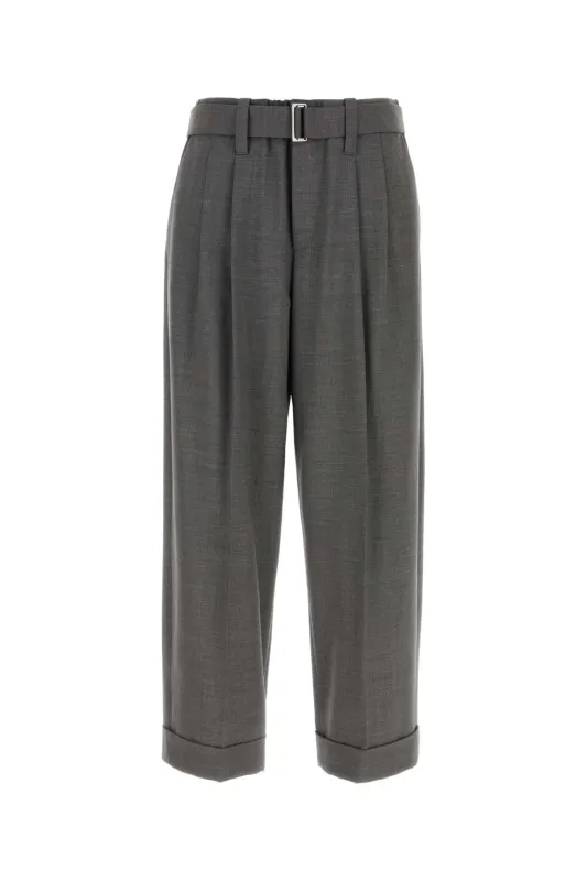 GREY STRETCH WOOL BLEND PANT made by Brunello Cucinelli