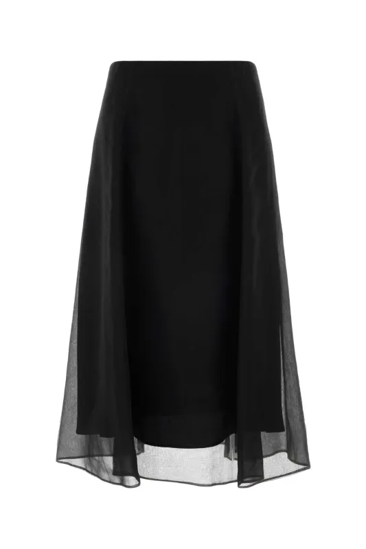 BLACK SILK SKIRT made by Brunello Cucinelli