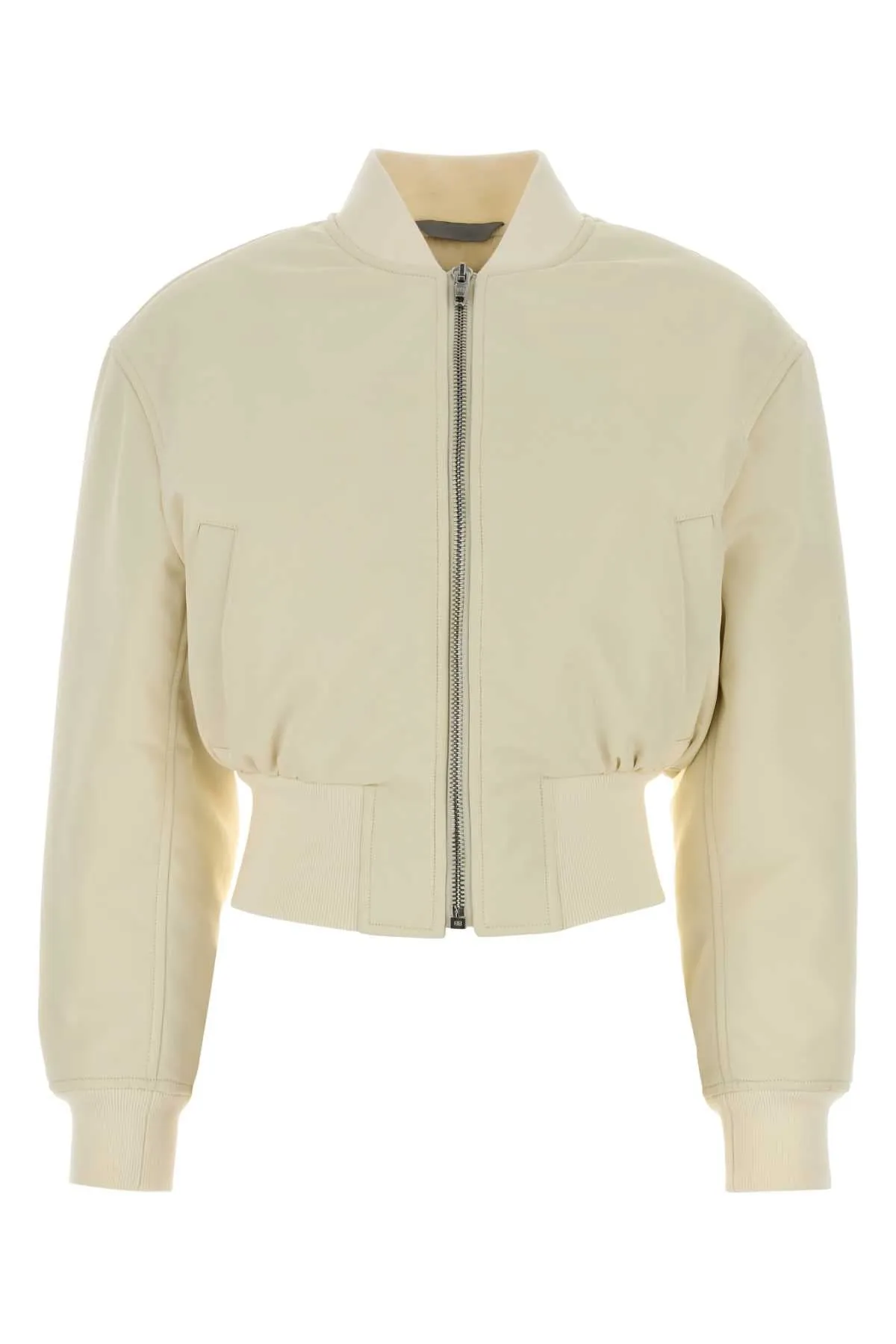 IVORY POLYESTER BOMBER JACKET sold by Lord & Taylor