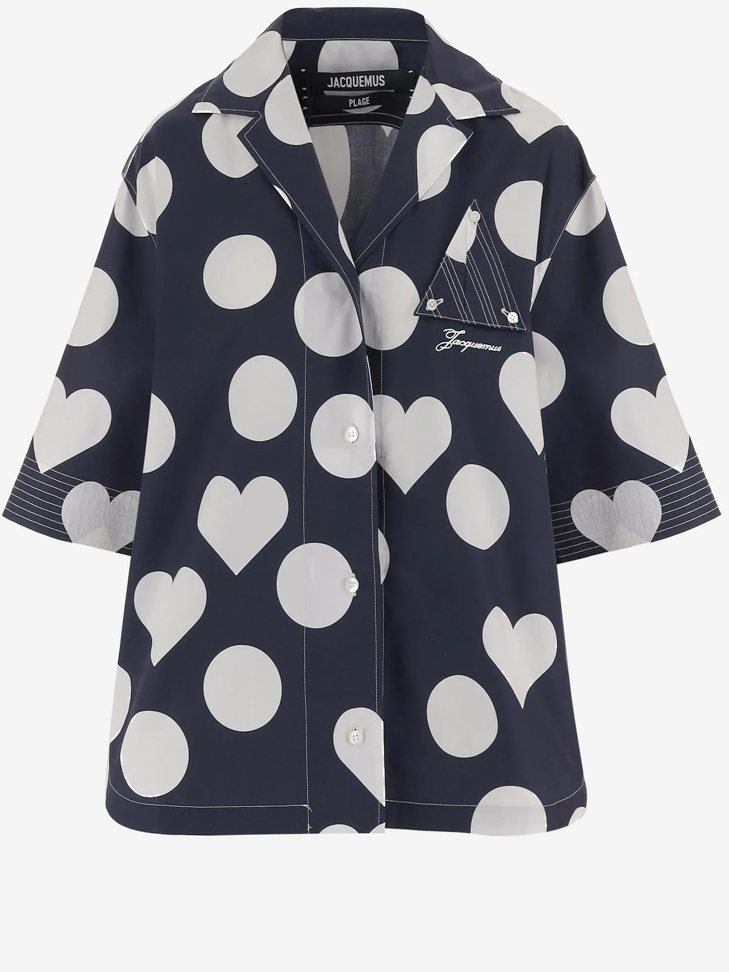 Cotton Shirt Navy Print sold by Lord & Taylor