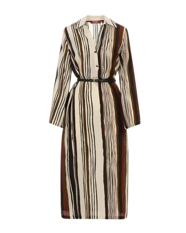 Caftan Dress Brick Red Silk made by MaxMara