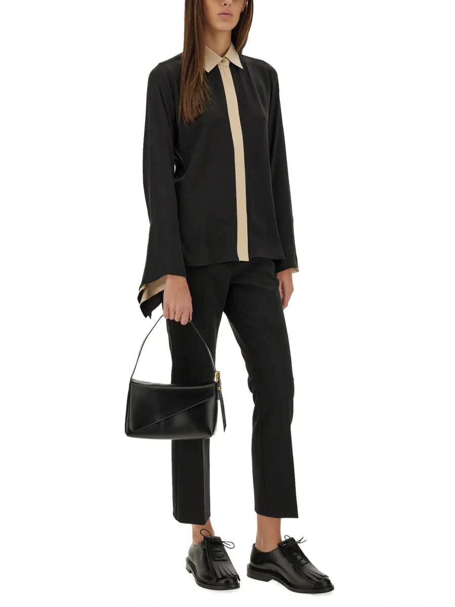 Shirt Colour-Block Black Silk sold by Lord & Taylor product image thumbnail 4
