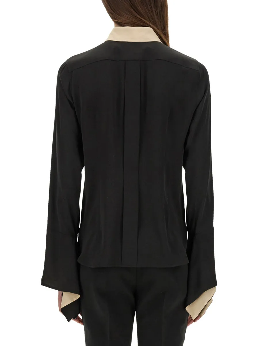 Shirt Colour-Block Black Silk sold by Lord & Taylor product image thumbnail 2