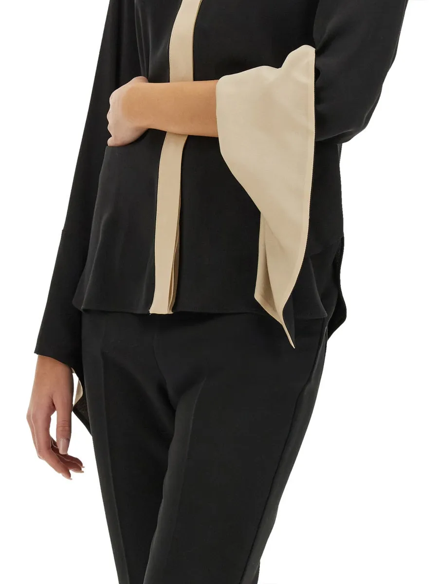 Shirt Colour-Block Black Silk sold by Lord & Taylor product image thumbnail 3