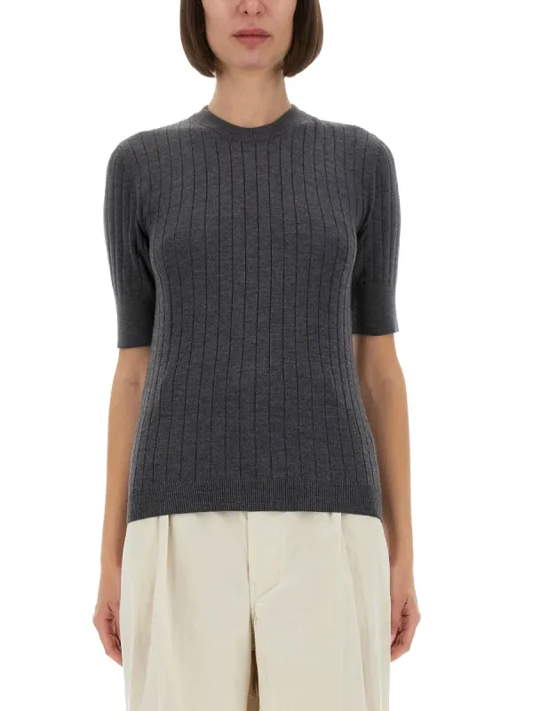 Jumper Wool Jersey Grey made by Bottega Veneta