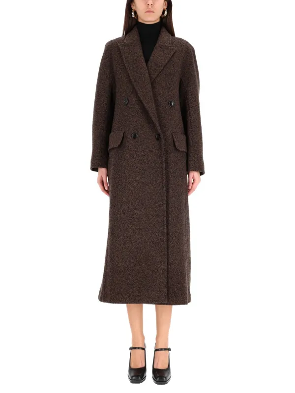 Wool-Blend Coat Bow Black made by MaxMara