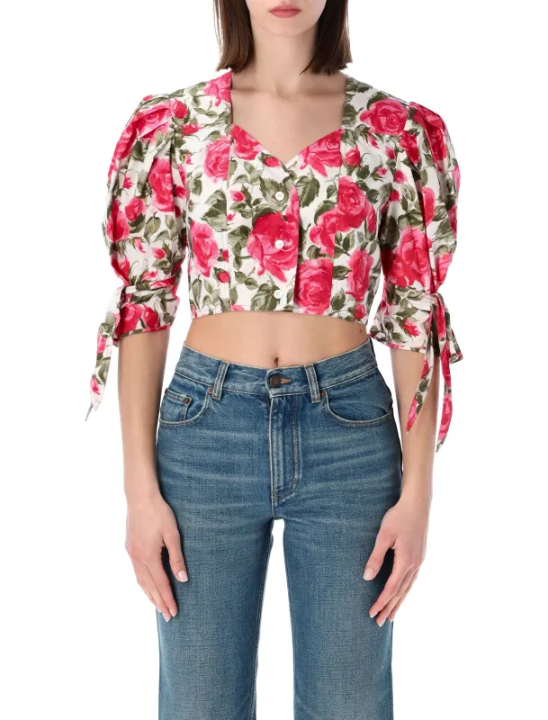CHLOÉ PUFF-SLEEVE COTTON POPLIN TOP made by Chloe