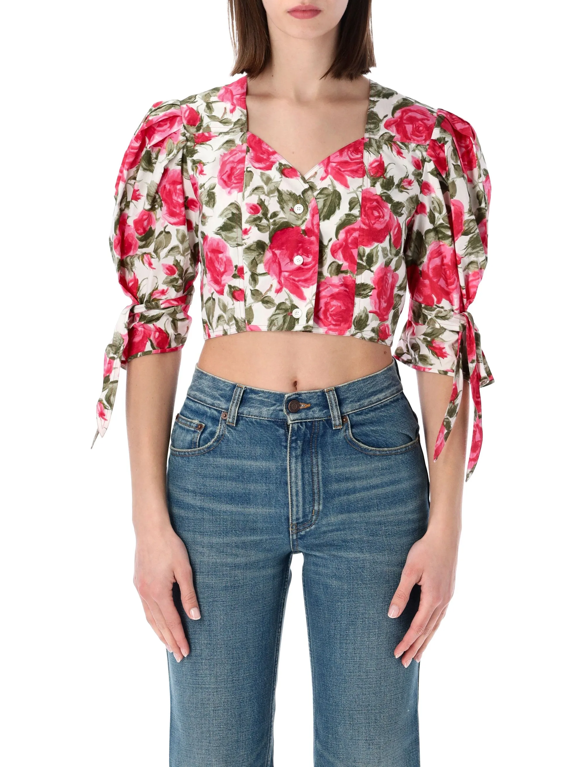 CHLOÉ PUFF-SLEEVE COTTON POPLIN TOP sold by Lord & Taylor