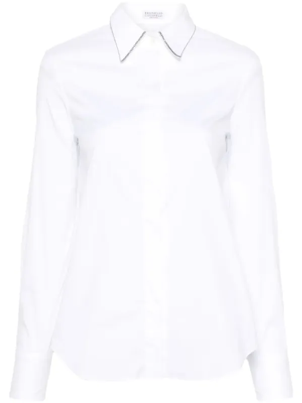 COTTON BLEND POPLIN SHIRT made by Brunello Cucinelli