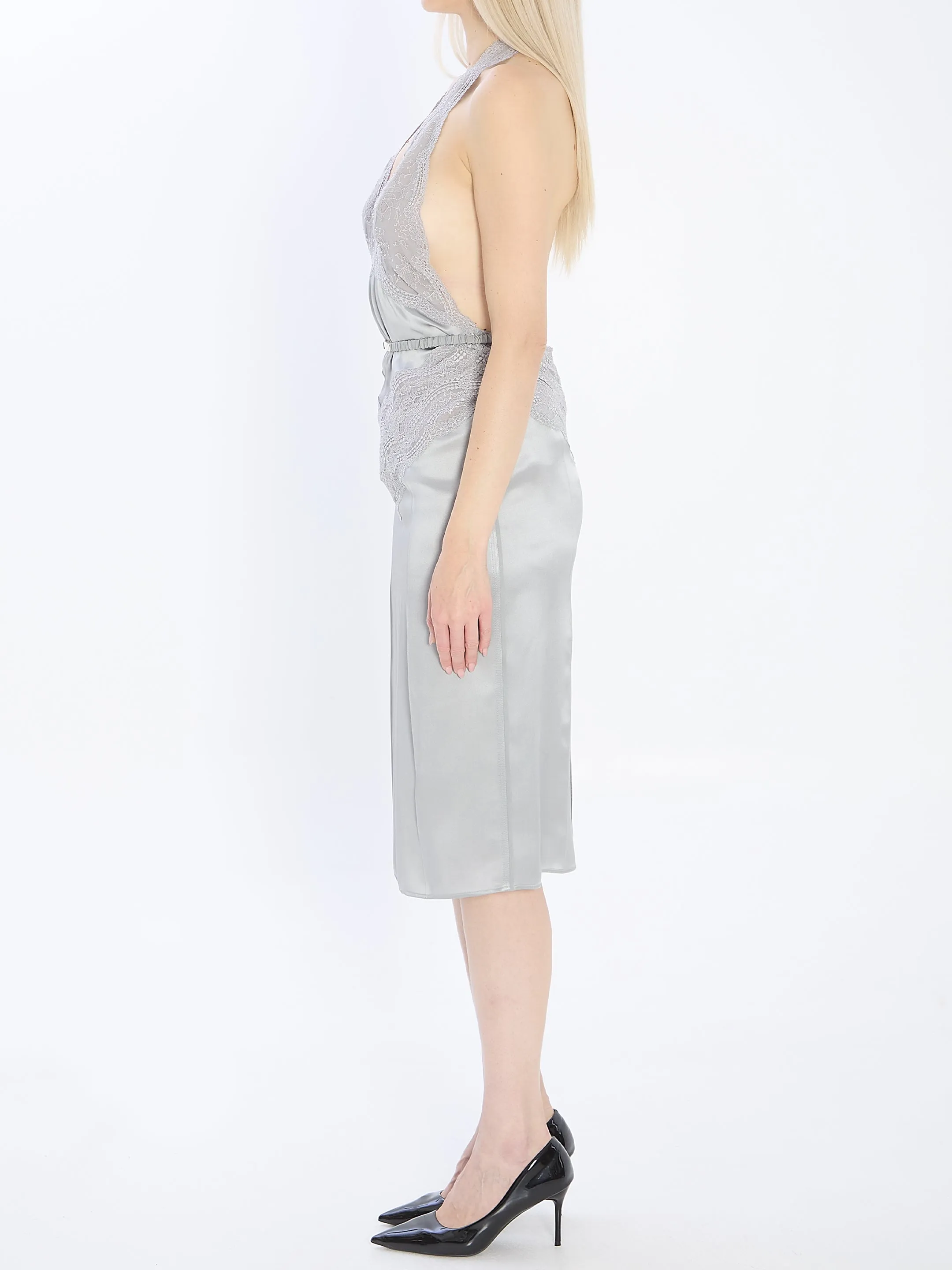 SILK SATIN DRESS sold by Lord & Taylor product image thumbnail 3
