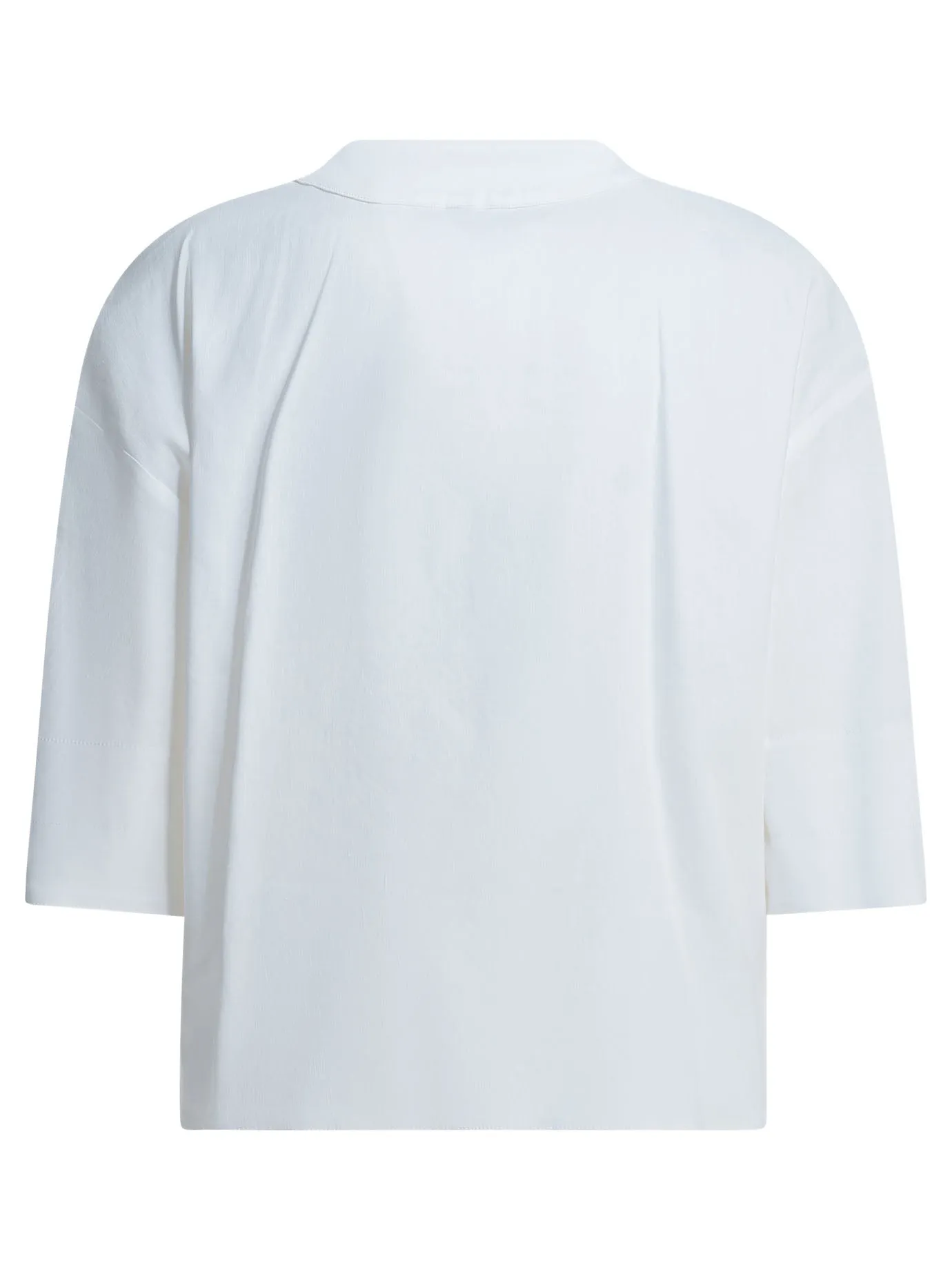 WHITE LINEN VISCOSE ELASTANE LINEN BLEND BLOUSE sold by Lord & Taylor product image thumbnail 2