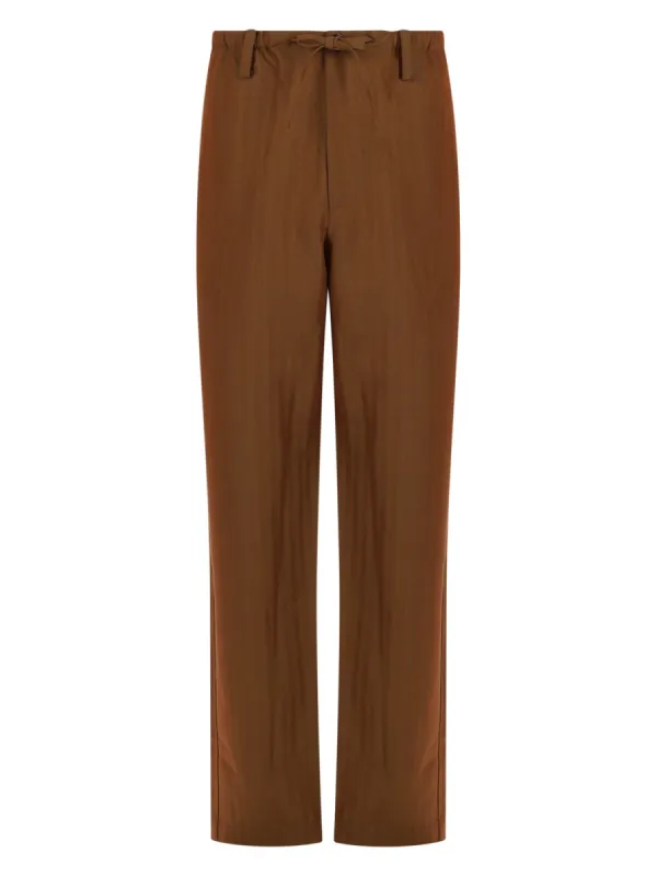 BROWN WOOL VISCOSE TROUSERS made by Dries Van Noten