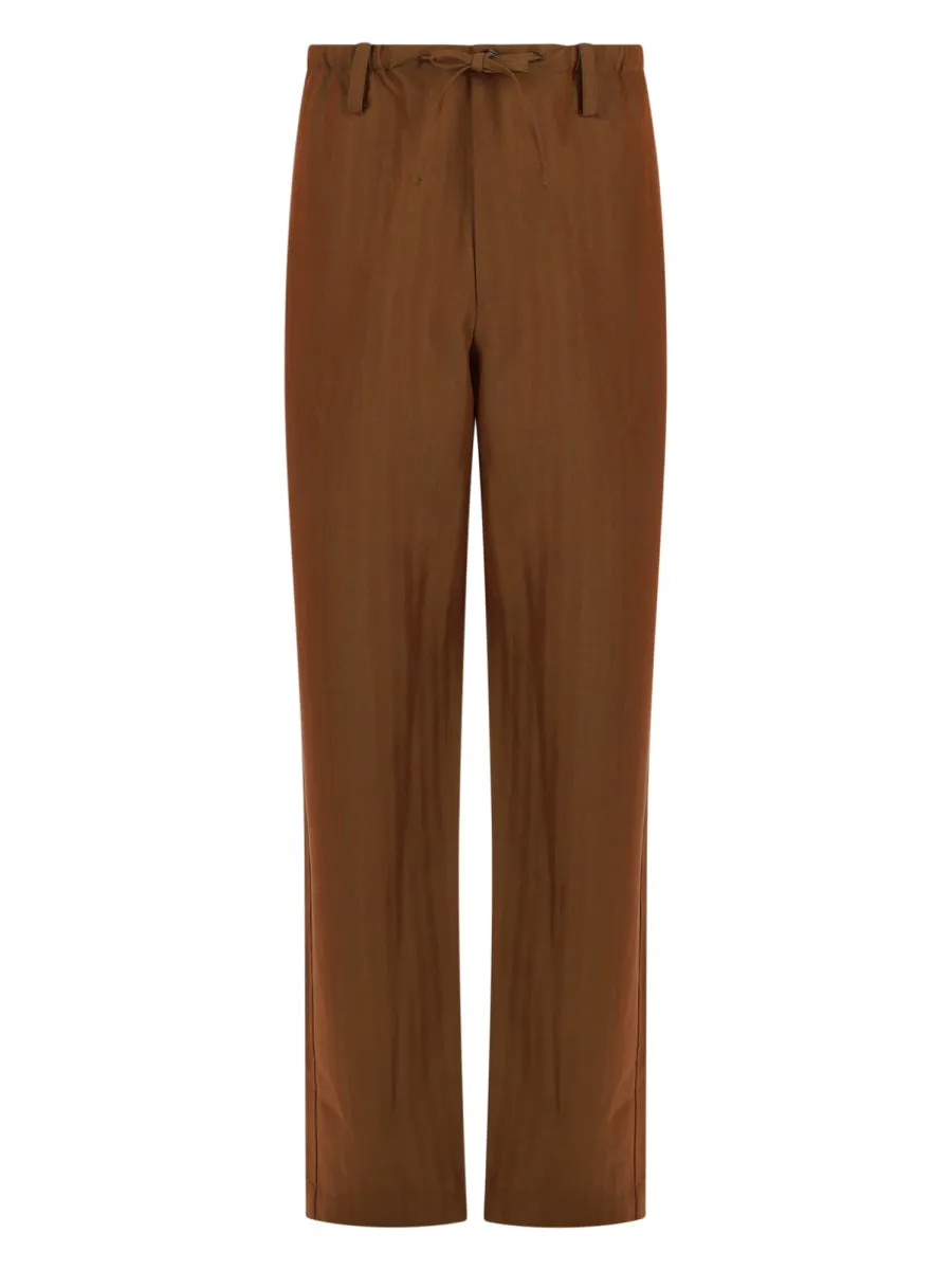 BROWN WOOL VISCOSE TROUSERS sold by Lord & Taylor